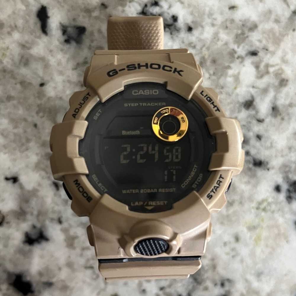 Casio G-Shock Tan Digital Watch (GBA‑800)
